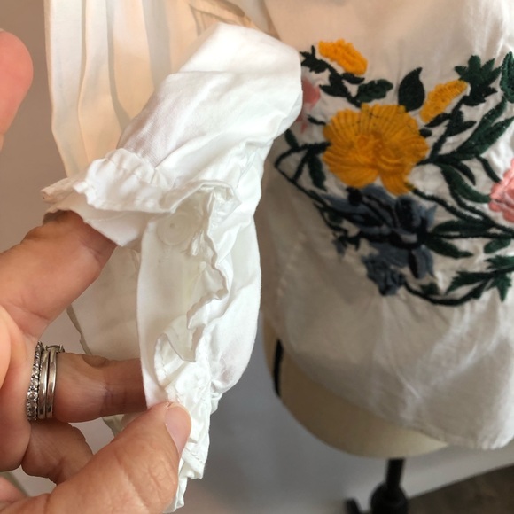 Zara Basic Collection embroidered crop top | S - Picture 4 of 8